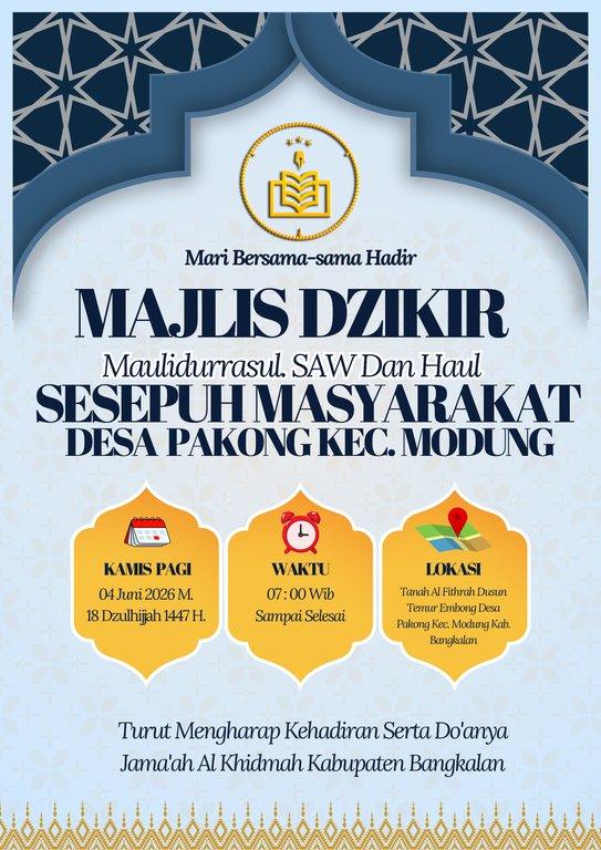 Bangkalan - Majlis Dzikir Maulidurrasul SAW & Haul Sesepuh Masyarakat Desa Pakong